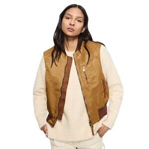 OTD On This Day Sleeveless Nylon Bomber Jacket Whiskey Varvatos Size Medium NEW